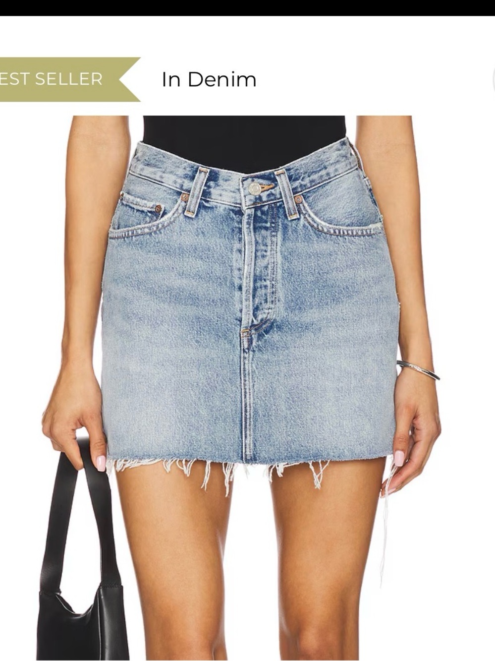 Agolde Denim V-Waist Mini